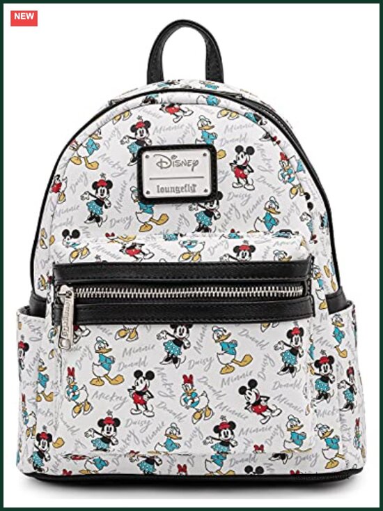 Loungefly Disney Mickey Minnie Donald Daisy Faux Leather Mini Backpack Handbag main image 4